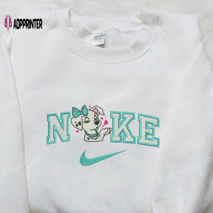 Perdita Dog x Nike Embroidered Shirt – 101 Dalmatians Custom Design