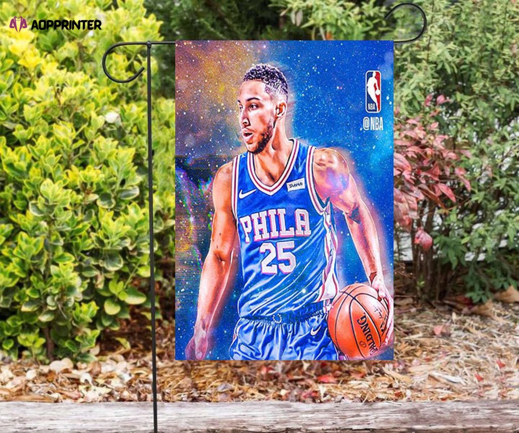 Philadelphia 76ers Ben Simmons Galaxy Double Sided Printing Garden Flag – House Flag Home Decor Gift – House Flag Home Decor Gift