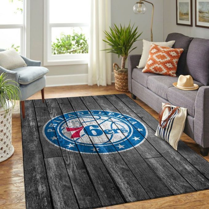 Philadelphia 76ers Rug Living Room Floor Decor Fan Gifts