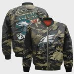 Philadelphia Eagles Black Camo Pattern National Football League Unisex Bomber Jacket