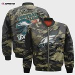 Philadelphia Eagles Black Camo Pattern National Football League Unisex Bomber Jacket