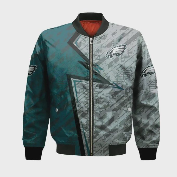 Philadelphia Eagles Bomber Jacket 3D Printed Abstract Pattern Sport