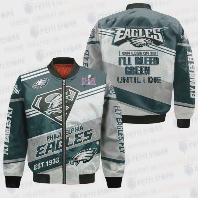 Philadelphia Eagles Est 1933 Print 3D Bomber Jacket