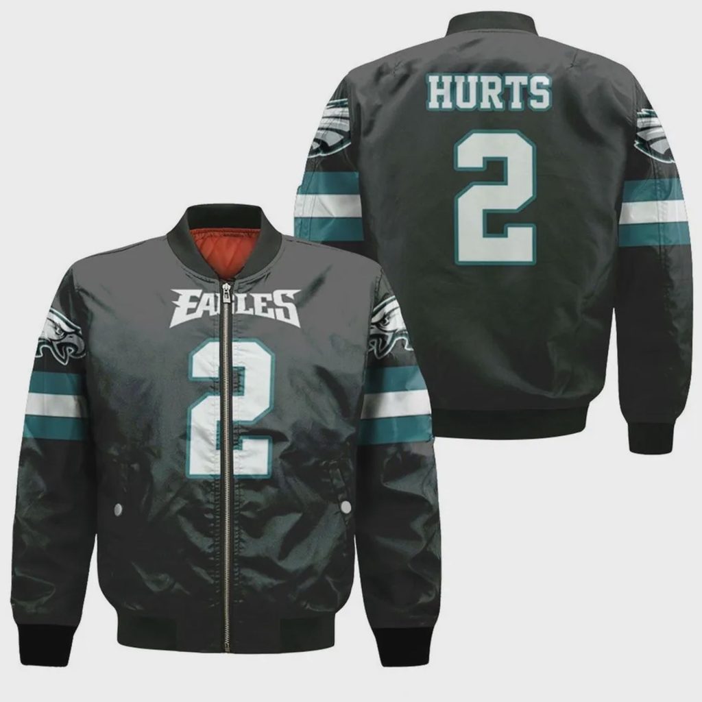 Philadelphia Eagles Jalen Hurts 2 Pattern Bomber Jacket