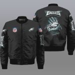 Philadelphia Eagles Logo Bomber Jacket – Black