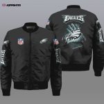 Philadelphia Eagles Logo Bomber Jacket – Black