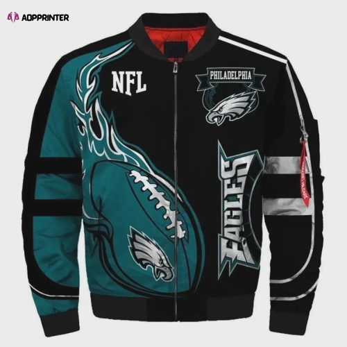 Philadelphia Eagles Bomber Jacket 3D Printed Camouflage Vintage