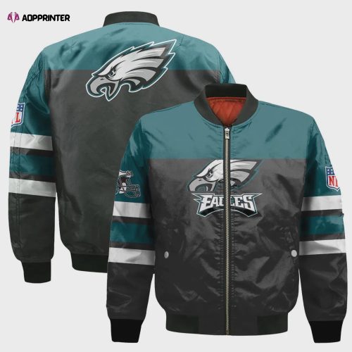 Philadelphia Eagles NFL 2023 Starter Thursday Night Gridiron Raglan Unisex Bomber Jacket V6