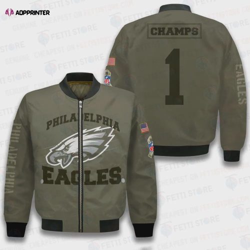 Philadelphia Eagles Bomber Jacket 3D Printed Personalized Football For Fan