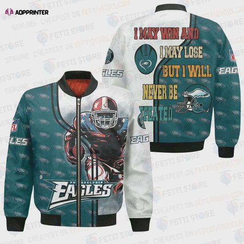 Philadelphia Eagles Off – White Style Pattern AOP Bomber Jacket STM