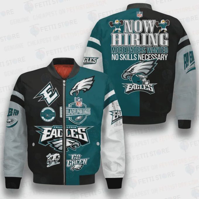 Philadelphia Eagles Pattern NFL 3D Bomber Jacket STM V1