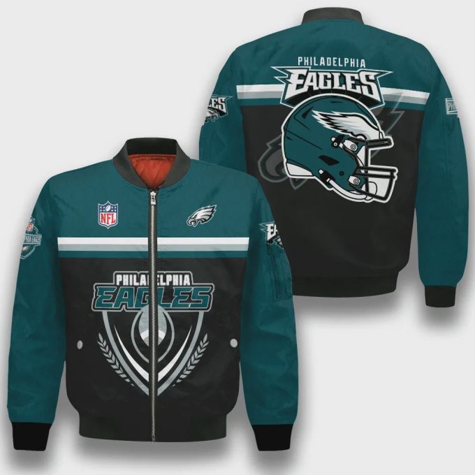 Philadelphia Eagles Traditional Football Pattern Bomber Jacket