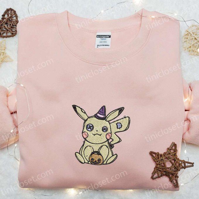 Pikachu Pumpkin Embroidered Sweatshirt & Anime Hoodie: Best Halloween Gift Ideas