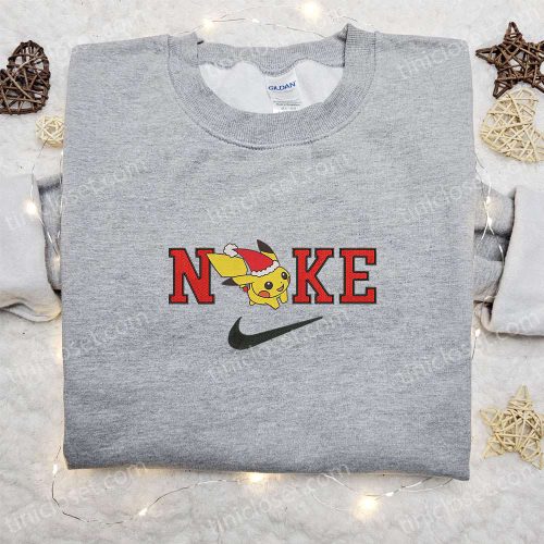 Pikachu Run x Nike Christmas Embroidered Sweatshirt – Perfect Christmas Gift Idea!