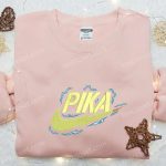 Pikachu x Nike Anime Embroidered Sweatshirt & Pokemon Shirt: Unique Nike Inspired Embroidery