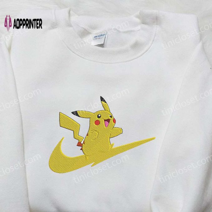 Pikachu x Nike Swoosh Embroidered Sweatshirt: Pokemon Inspired Nike Shirt