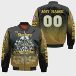 Pittsburgh Steelers 87th Anniversary With Custom Name Number Bomber Jacket – Yellow And Black