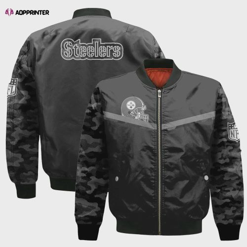 Pittsburgh Steelers Classic Pattern NFL 3D Bomber Jacket