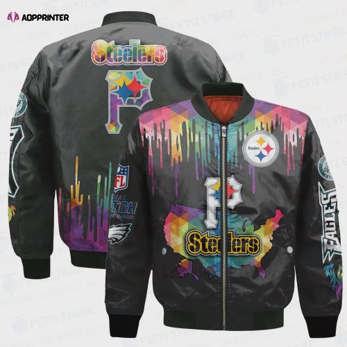 Pittsburgh Steelers 6X Super Bowl Champions Design Bomber Jacket