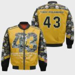 Pittsburgh Steelers Troy Polamalu Bomber Jacket – Yellow