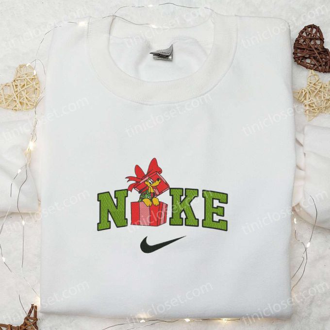 Disney x Nike Pluto Embroidered Sweatshirt: Festive Cartoon Christmas Gift