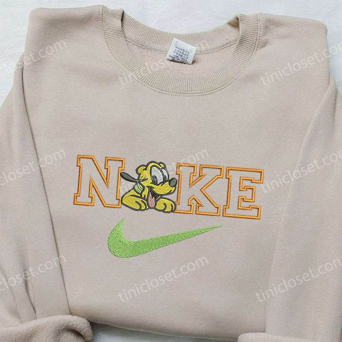 Pluto x Nike Embroidered Sweatshirt Mickey Mouse Disney Shirt Nike Inspired Shirt