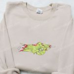 Spooky Pointing Finger Zombie Hand Embroidered Sweatshirt: Best Halloween Gift Idea