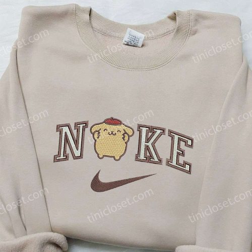 Pompompurin x Nike & Hello Kitty Embroidered Sweatshirts: Cute Cartoon Nike Inspired Shirts