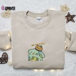 Pompompurin Zombie Embroidered Sweatshirt: Cartoon Hoodie for Cute Halloween Shirt