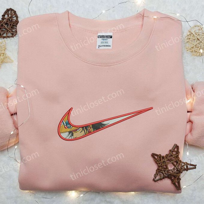 Exclusive Portgas D Ace x Nike Embroidered Sweatshirt: One Piece Inspired Nike Branded Shirt