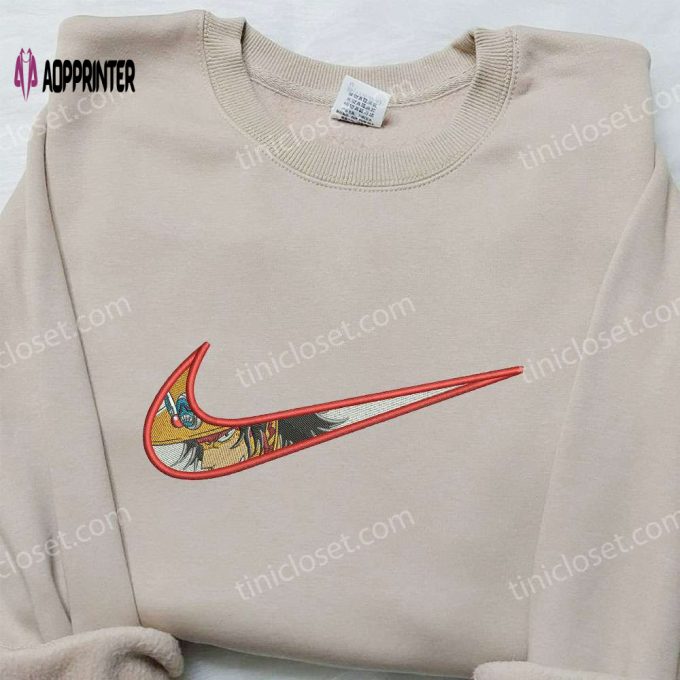 Exclusive Portgas D Ace x Nike Embroidered Sweatshirt: One Piece Inspired Nike Branded Shirt