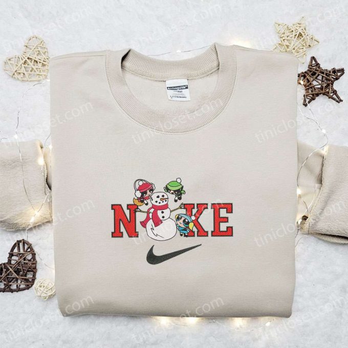 Powerpuff Girls x Nike Christmas Embroidered Sweatshirt – Perfect Christmas Gift Idea