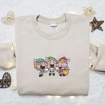 Powerpuff Girls Christmas Hat Embroidered Sweatshirt – Best Gift Ideas