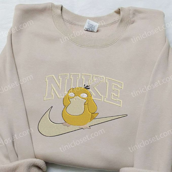 Psyduck x Nike Embroidered Shirt – Pokemon & Nike Inspired Unique Design