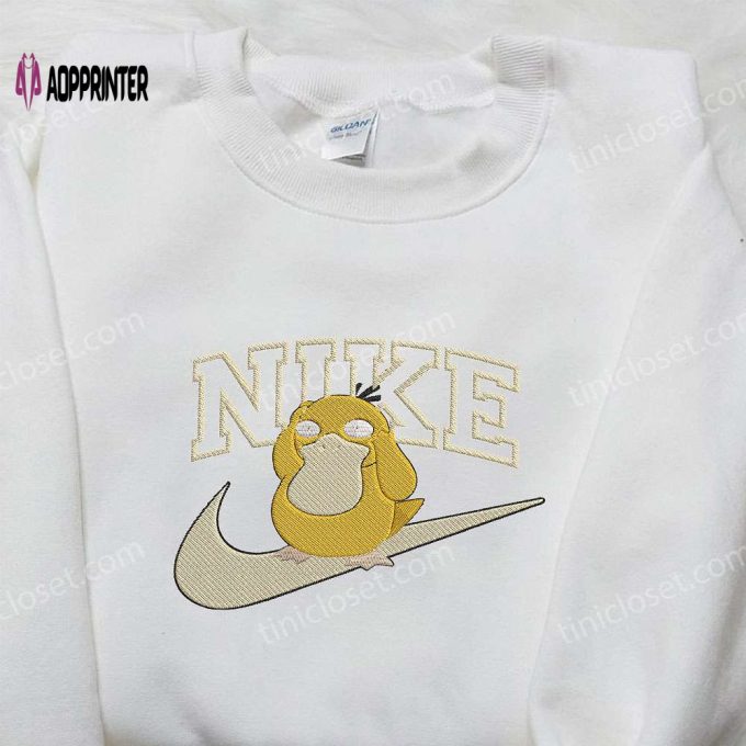 Psyduck x Nike Embroidered Shirt – Pokemon & Nike Inspired Unique Design