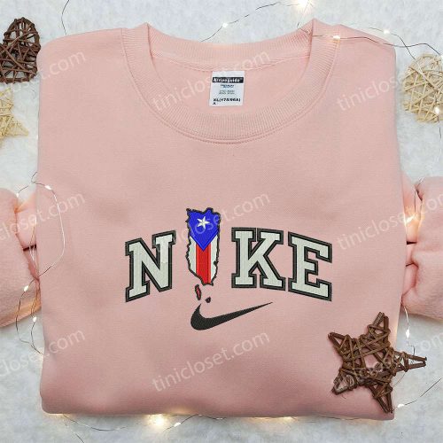 Nike Embroidered Puerto Rican Flag Shirt – National Pride Inspired