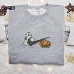 Pumpkin Ghost Halloween x Nike Embroidered Sweatshirt – Best Halloween Gift Ideas for a Spooky Style