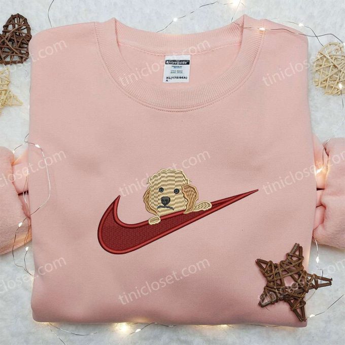 Puppy Golden Dog x Nike Embroidered Shirt: Animal & Custom Nike Tee