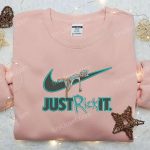 Rick and Morty x Nike Embroidered Sweatshirt & Shirt: Cartoon-Inspired Nike Swoosh Apparel