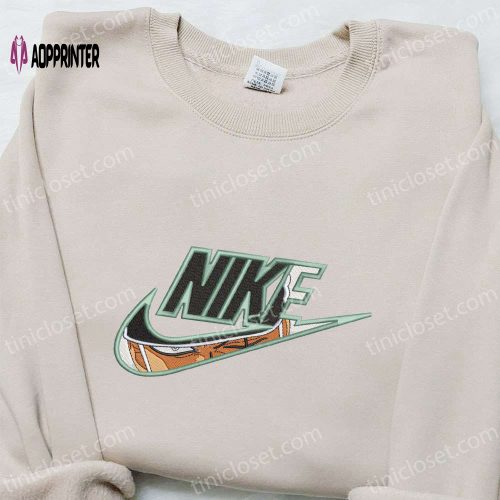 Nike x Roronoa Zoro Anime Sweatshirt: One Piece Embroidered Shirt Perfect Family Birthday Gift