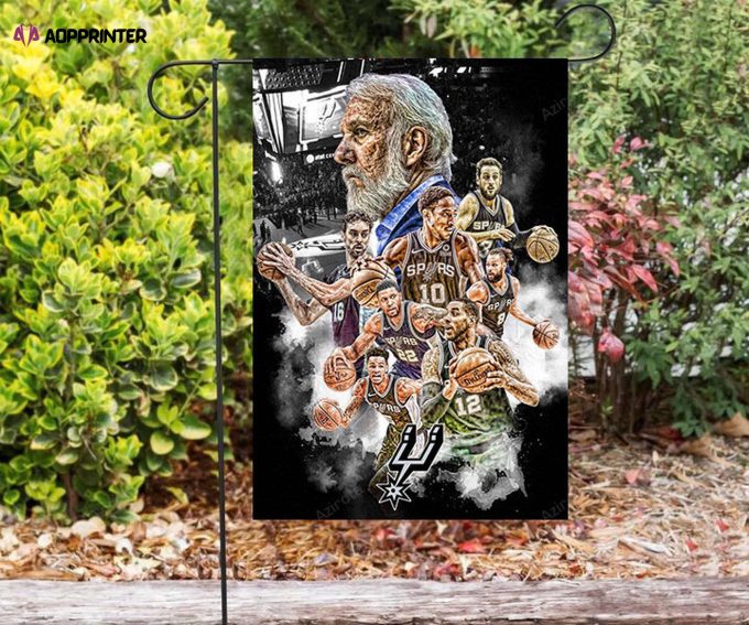 San Antonio Spurs All Players4 Double Sided Printing Garden Flag – House Flag Home Decor Gift – House Flag Home Decor Gift