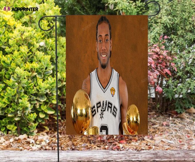 San Antonio Spurs Kawhi Leonard7 Double Sided Printing Garden Flag – House Flag Home Decor Gift – House Flag Home Decor Gift