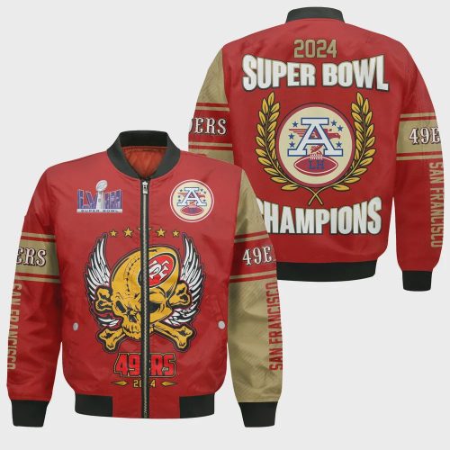 San Francisco 49ers 2024 Super Bowl Champions Design Bomber Jacket SFAT V21