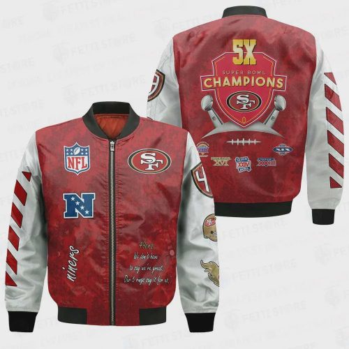 San Francisco 49ers 5X Champions Design Bomber Jacket V1