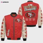 San Francisco 49ers 6x Super Bowl Champions Design Bomber Jacket SFAT V13