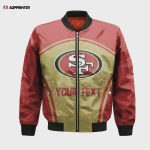 San Francisco 49ers Bomber Jacket 3D Printed Custom Text And Number Curve Style Sport