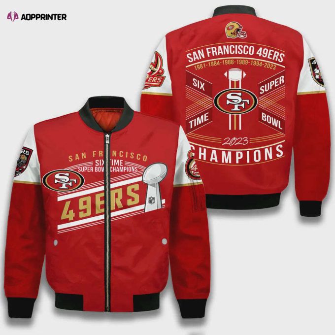 San Francisco 49ers Champions LVIII Design Bomber Jacket SFAT V20