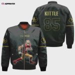 San Francisco 49ers George Kittle Pattern Bomber Jacket – Black