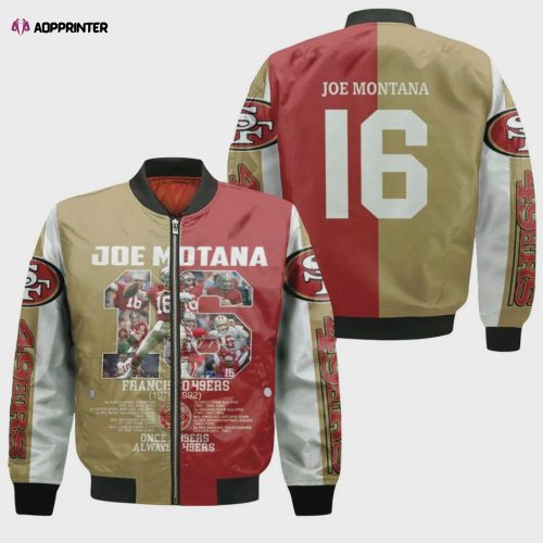 San Francisco 49ers Logo Pattern Bomber Jacket – Red And Black