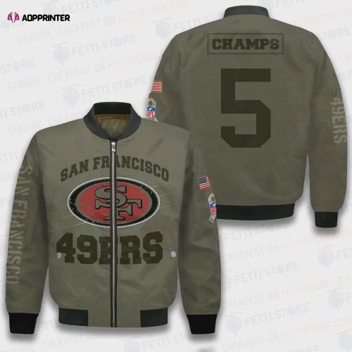 San Francisco 49ers Traditional Football Pattern Bomber Jacket